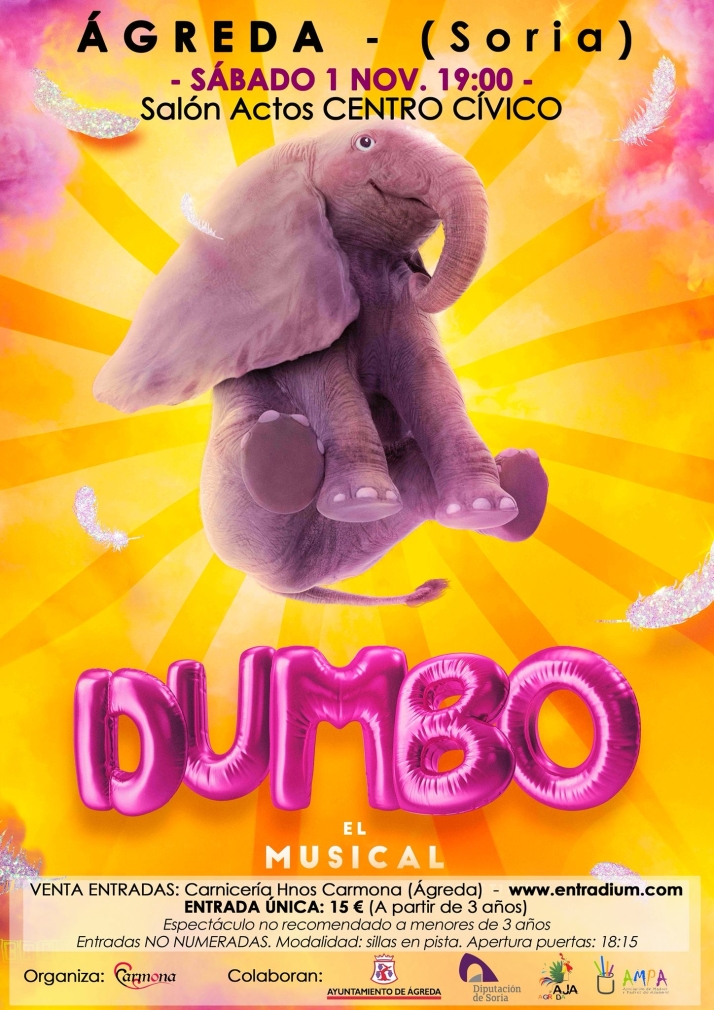 Dumbo, el Musical llega a Ágreda el 1 de noviembre con su mensaje contra el acoso