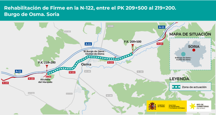 Transportes destina 550.000€ a la mejora de la N-122 en El Burgo