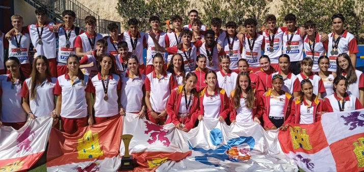 Castilla y León, campeona de España de atletismo sub-16 con récord nacional y tres medallas sorianas