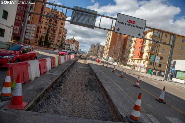 Atención: Estos son los tramos cortados al tráfico en Soria por las obras en el carril bici