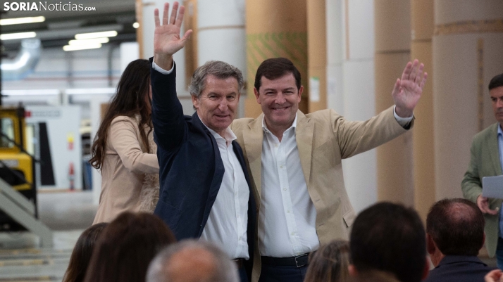 GALERÍA | Feijóo hace su primera visita a Soria como presidente del PP, acompañado por Mañueco