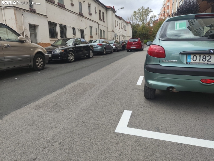 Nuevas plazas de aparcamiento en esta calle de Soria que pasa a ser de sentido único
