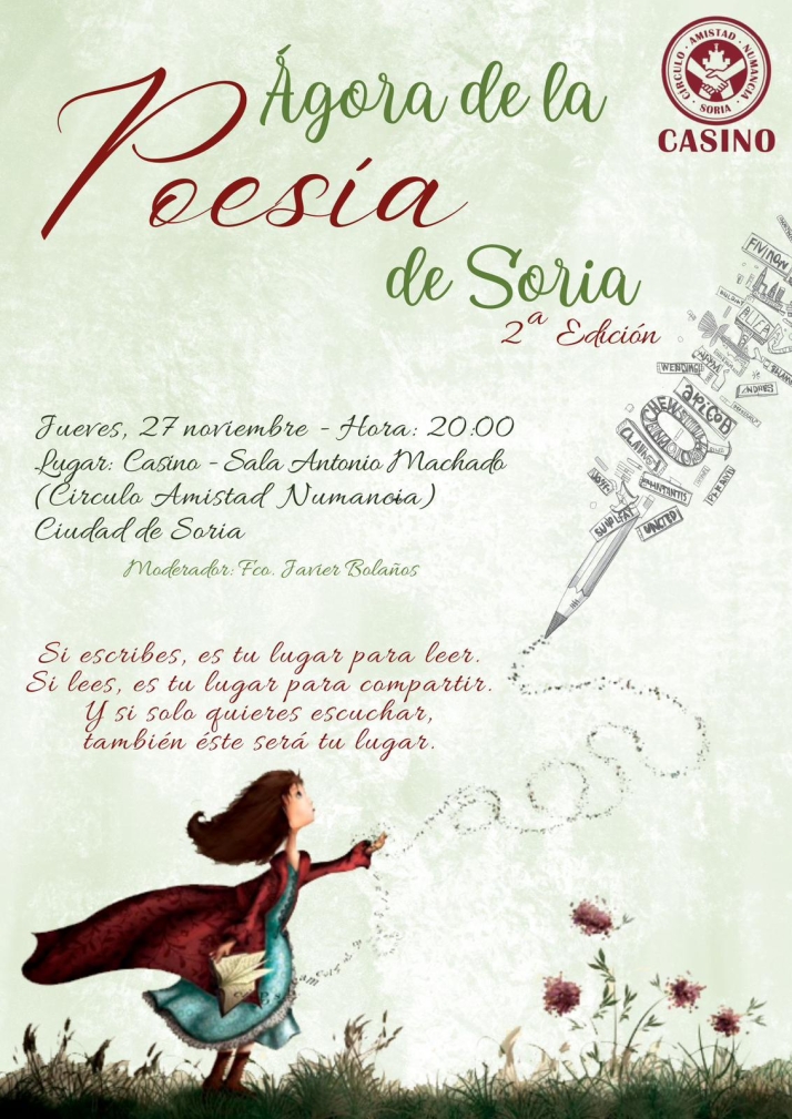 El Casino abre su salón Antonio Machado a poetas, lectores y amantes del verso libre