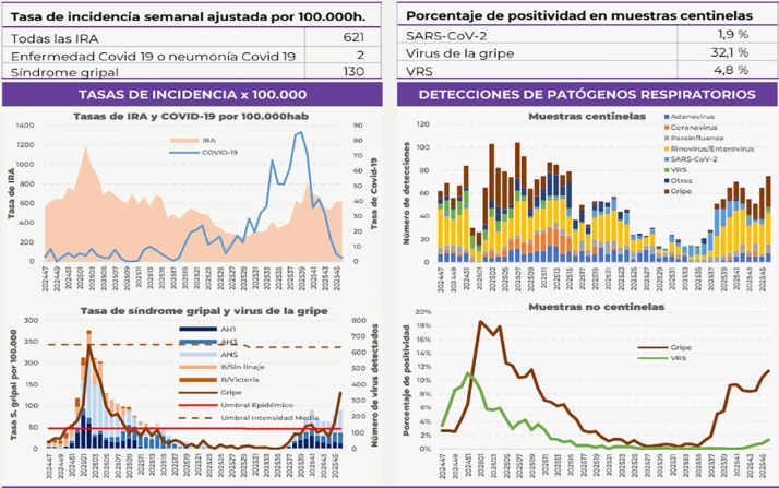 Los casos de gripe en Castilla y León se multiplican por dos en siete días, aunque la intensidad permanece baja