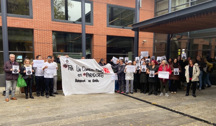 La plantilla del Parador de Soria se moviliza por un convenio digno