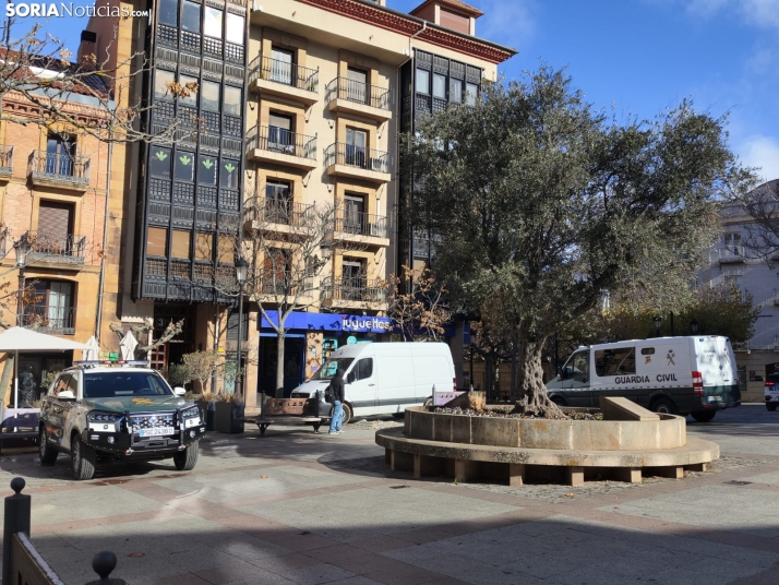Operación de la Guardia civil en el centro de Soria
