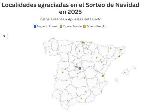 Todas las localidades agraciadas en el Sorteo de Navidad, ¡Explóralas Aquí!