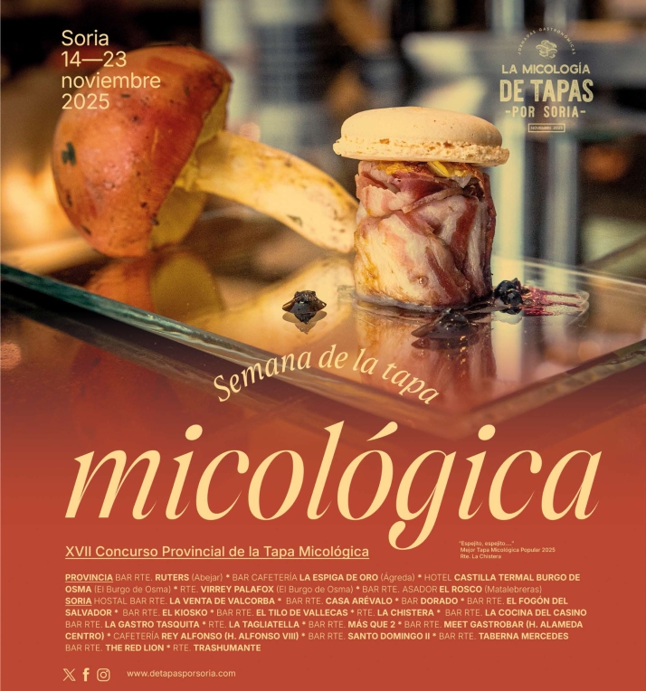 Estos son los 10 finalistas para la Mejor Tapa Micológica Provincial 2025