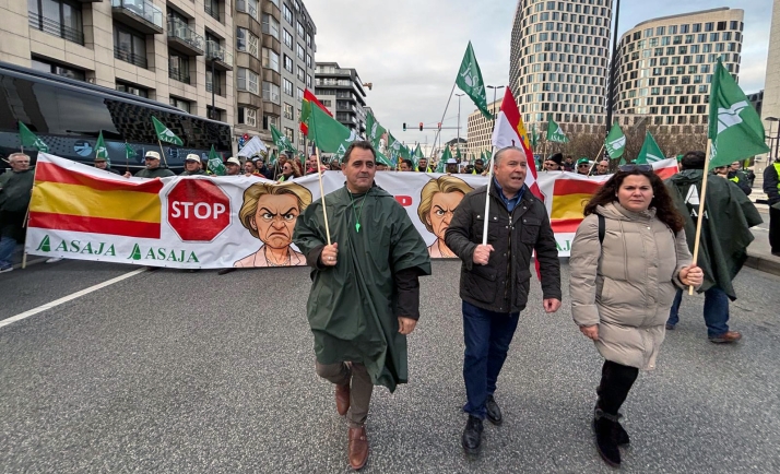ASAJA Soria lleva la protesta a Bruselas: Es una situación límite