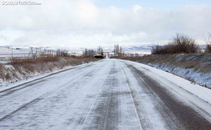 Estado de las carreteras en Soria: Precaución con el hielo y la nieve