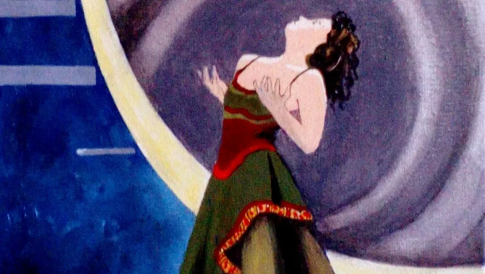 Fragmento de una de las obras de esta muestra pictórica