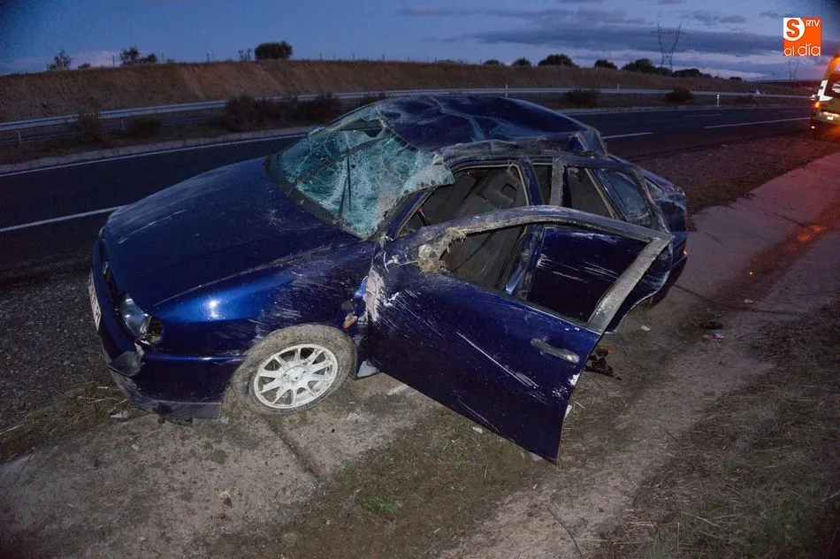 Una salida de vía en la A-66 se salda con una mujer herida leve