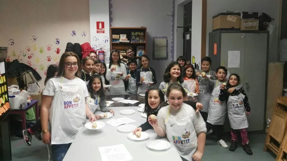 Niños participantes en el programa Bon Appetit en Villamayor