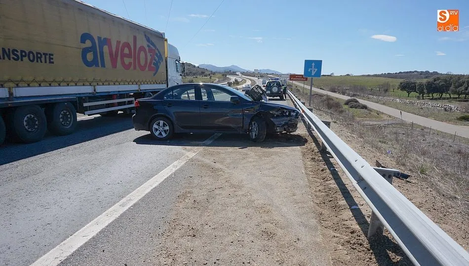 La A-66 a us paso por Guijuelo, uno de los tramos peligrosos