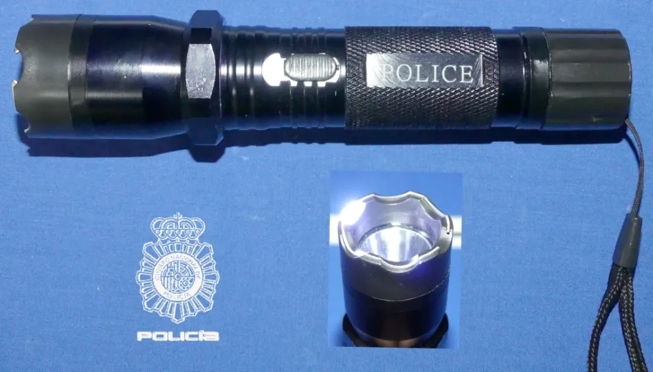 Literna con la que el detenido agredió a un agente