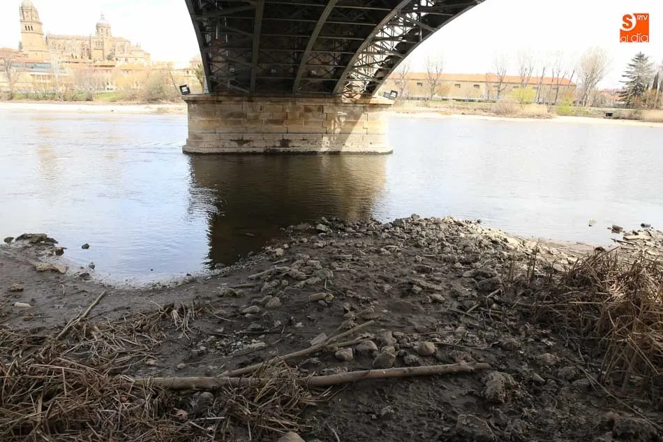 Estado en el que se encuentra el Tormes tras la rotura de la Pequera. Fotos: Alberto Martín