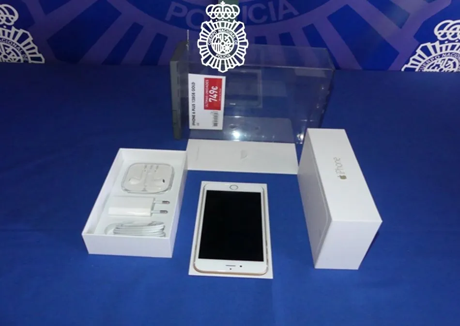 Imagen del terminal telefónico sustraído