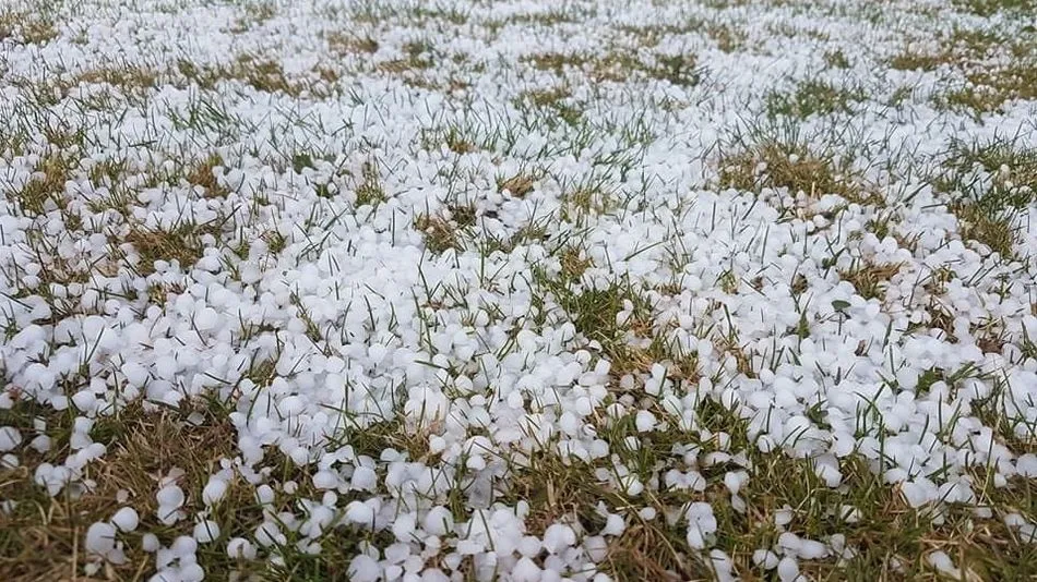 Muestra de la granizada en La Fontana / Foto: Isabel Casado