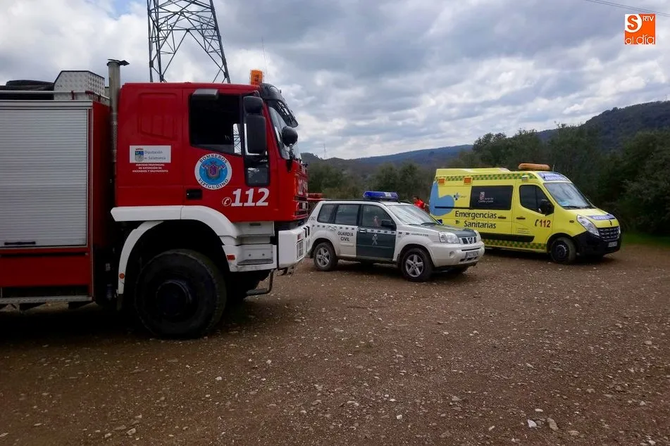 En el rescate participaron bomberos de Vitigudino y Lumbrales