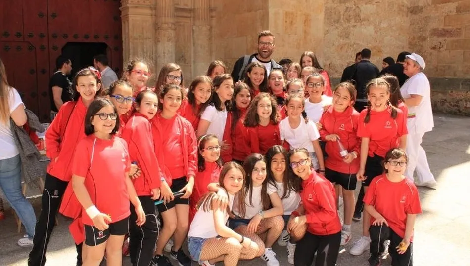 Un grupo de alumnos participantes en las actividades.