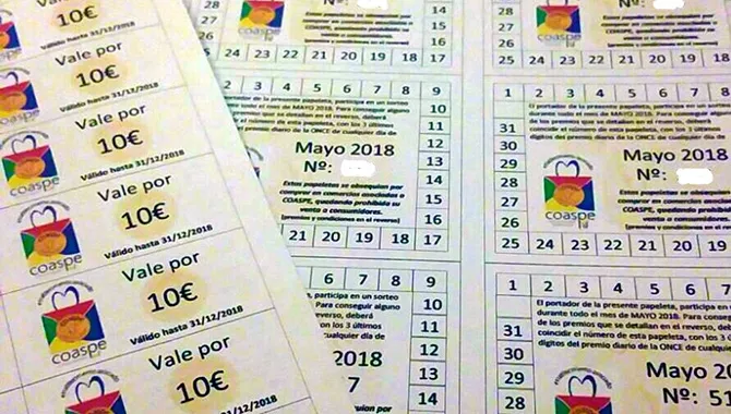 COASPE lanza estas papeletas con las que se podrá participar en el sorteo diario de la ONCE y acumular premios en mayo para canjear por productos asociados
