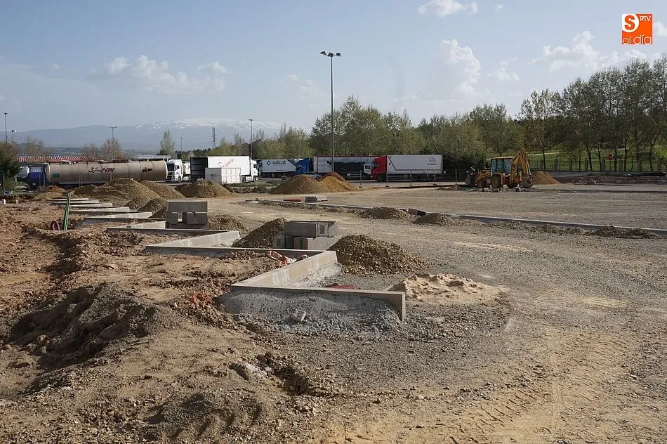 La zona ampliada ya conecta con el espacio existente en el Centro de Servicio al Transporte de Guijuelo