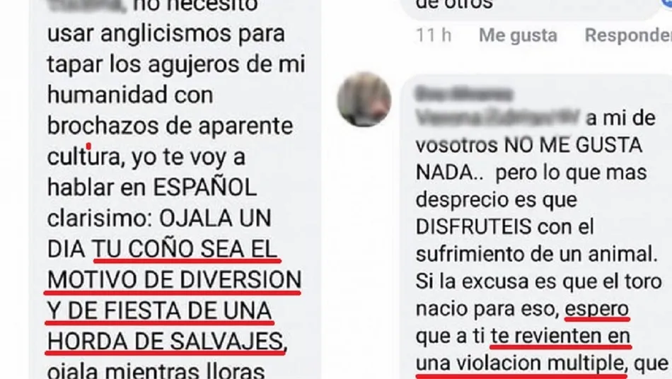 Una animalista desea en RRSS la violación en grupo de una aficionada a la caza