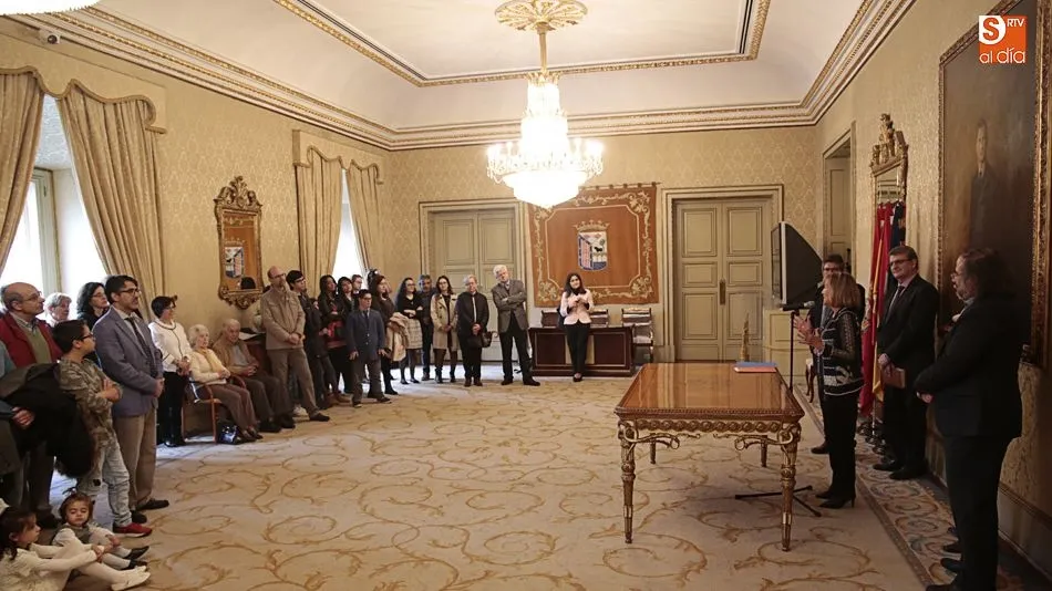 Cristina Klimowitz en la recepción del Ayuntamiento