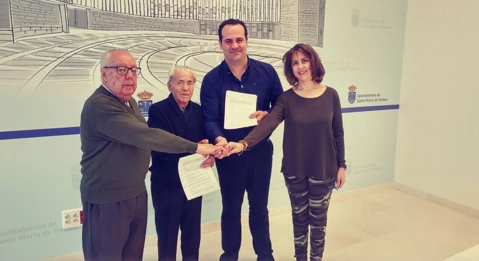 Agustín Plaza (vicepresidente), Horacio Martín (presidente), David Mingo y Andrea García