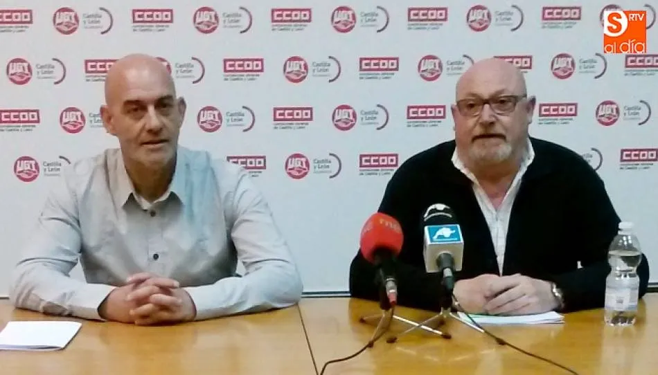 Emilio Pérez y José Luis Hernández Rivas, secretarios provinciales de CCOO y UGT respectivamente