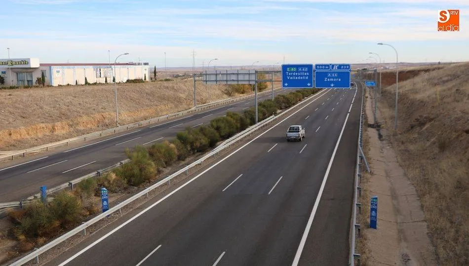 Kilómetro 239,55 de la A-62, en Villamayor