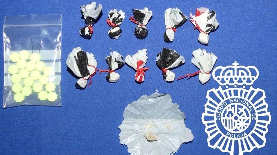 Droga intervenida por la Policía Nacional en esta actuación