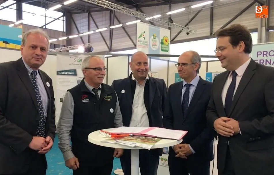 Javier Iglesias, en en el Salón de Agricultura de Aquitania (Francia)