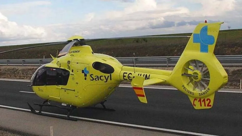 Un motorista resulta herido grave tras caerse de su moto en la A-62  