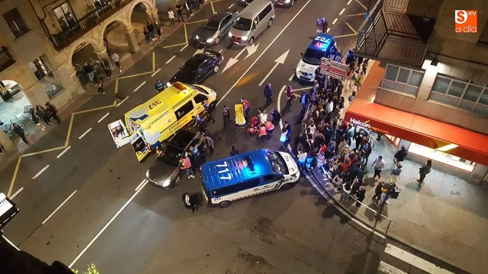 La Garn Vía de Salamanca tras el impacto / Foto: Jorge Moya