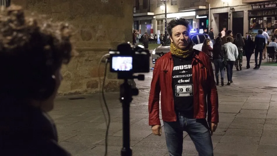 Pedro San Ricardo, durante la grabación del programa Ciudades de noche