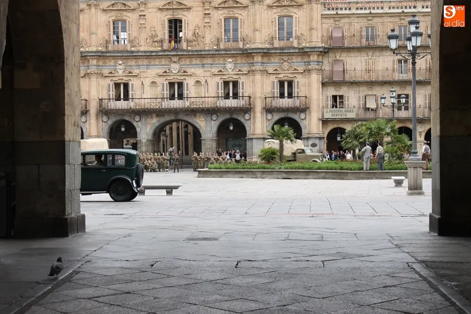 Rodaje de la película de Amenábar en la Plaza Mayor