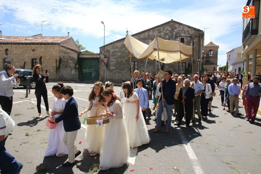 Momento de la Procesión del Santísimo de Cabrerizos / Foto: Alberto martín