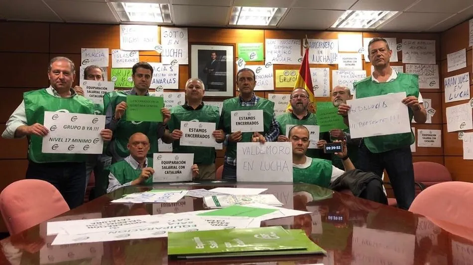 Los delegados de CSIF comenzaron su encierro el pasado martes.