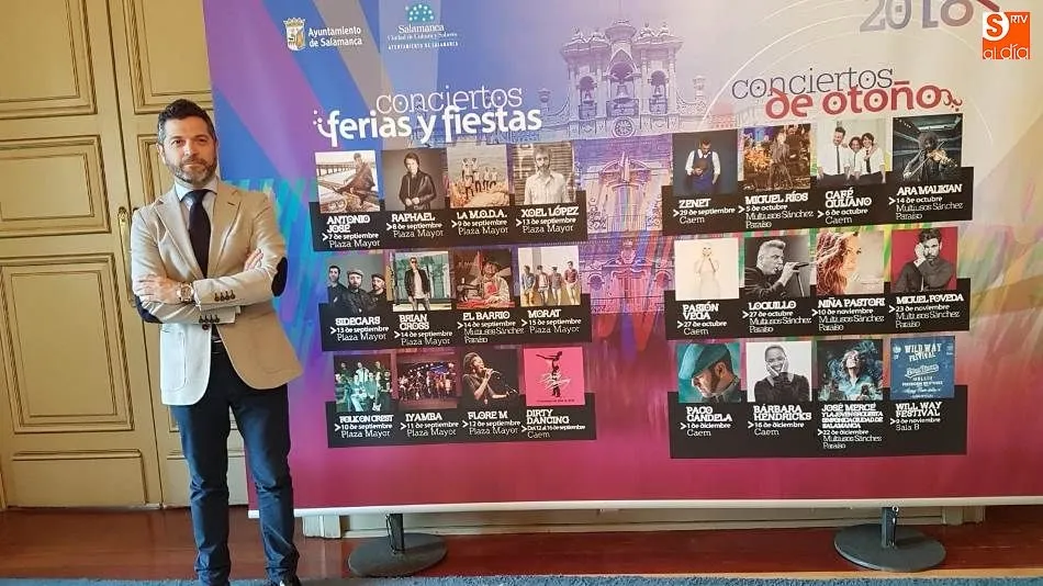 Julio López, concejal de Cultura y Turismo, en la presentación de estos conciertos