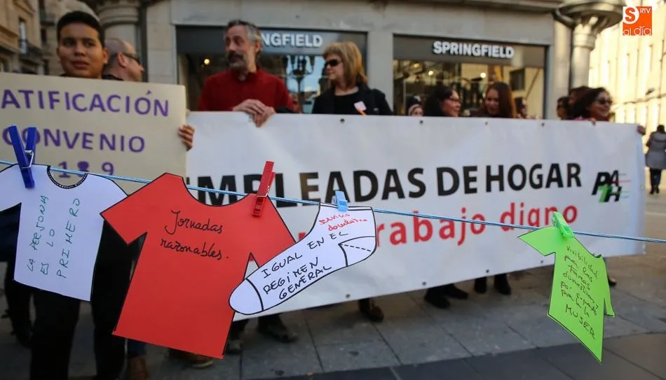 Concentración de empleadas de hogar en marzo pasado