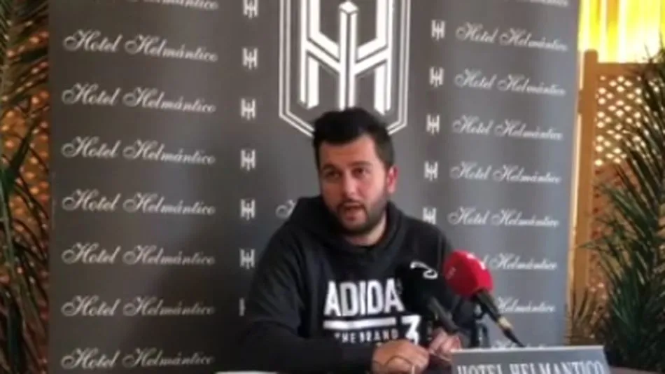 Astu, durante la rueda de prensa.