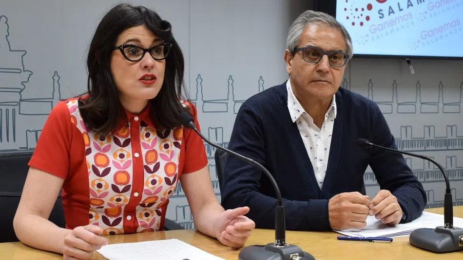Virginia Carrera y Gabriel Risco, concejales de Ganemos Salamanca