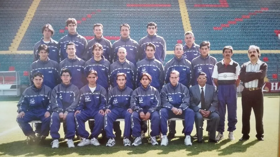 Una de las temporadas en las que Chiquita (arriba a la izquierda) fue integrante del CD Jai Alai.