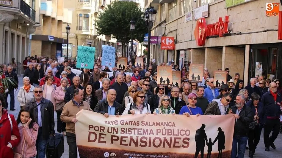 Una manifestación de pensionistas y jubilados