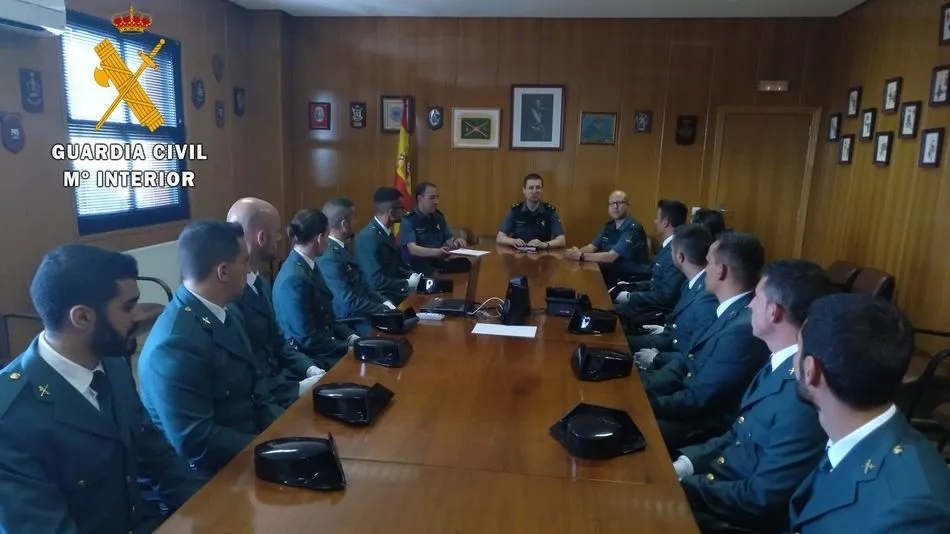 Guardias civiles alumnos que se incorporan a la Comandancia de Salamanca.