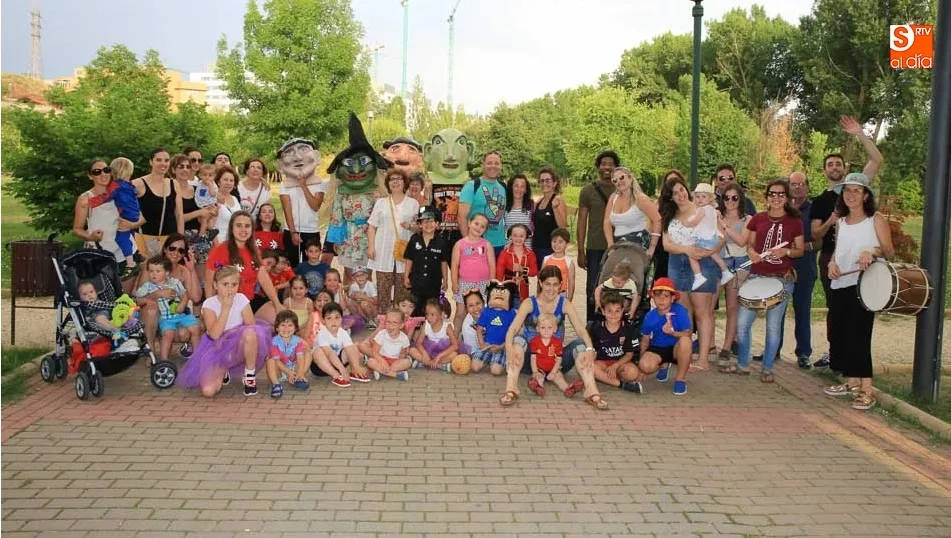 Cabezudos en el Parque Huerta Otea / Foto: Alberto Martín