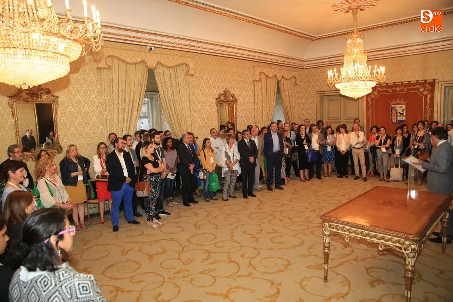Momento en la recepción del Ayuntamiento a los participantes en la Conferencia Iberoamericana / Foto: Alberto Martín.