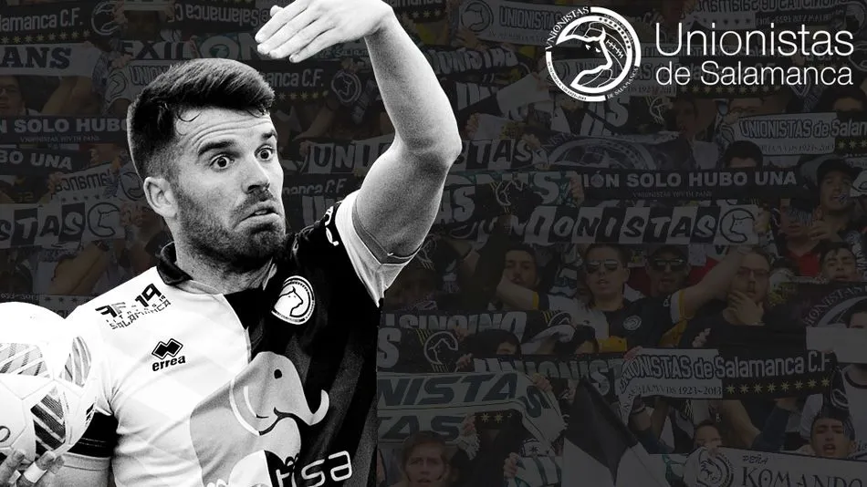 Extracto del cartel realizado por Unionistas para agradecer a Obispo su estancia en el club.