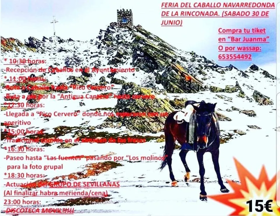 Navarredonda de la Rinconada celebra mañana su primera feria del caballo